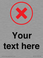 IV7131: Custom plain background, red cross in a circle sign