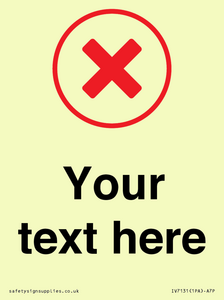 IV7131: Custom plain background, red cross in a circle sign
