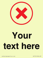 IV7131: Custom plain background, red cross in a circle sign