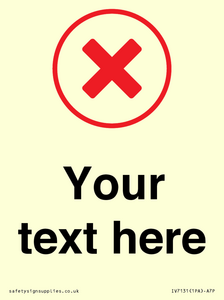 IV7131: Custom plain background, red cross in a circle sign