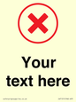 IV7131: Custom plain background, red cross in a circle sign