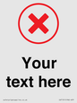 IV7131: Custom plain background, red cross in a circle sign