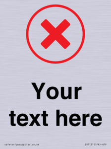 IV7131: Custom plain background, red cross in a circle sign