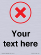 IV7131: Custom plain background, red cross in a circle sign