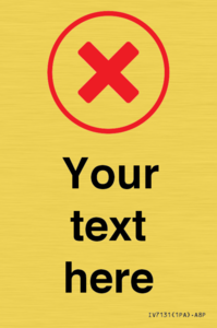 IV7131: Custom plain background, red cross in a circle sign