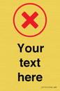 IV7131: Custom plain background, red cross in a circle sign
