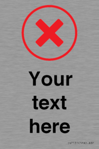 IV7131: Custom plain background, red cross in a circle sign