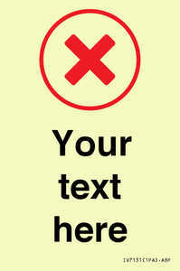 IV7131: Custom plain background, red cross in a circle sign