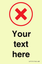 IV7131: Custom plain background, red cross in a circle sign
