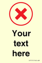 IV7131: Custom plain background, red cross in a circle sign
