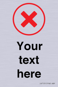 IV7131: Custom plain background, red cross in a circle sign