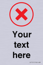 IV7131: Custom plain background, red cross in a circle sign
