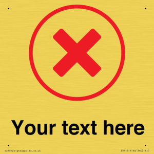 IV7131: Custom plain background, red cross in a circle sign
