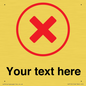 IV7131: Custom plain background, red cross in a circle sign