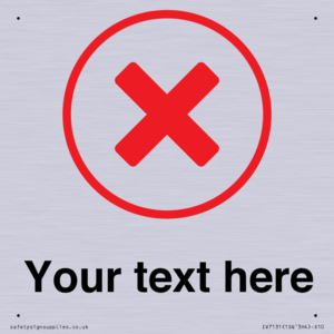 IV7131: Custom plain background, red cross in a circle sign