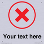 IV7131: Custom plain background, red cross in a circle sign