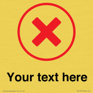 IV7131: Custom plain background, red cross in a circle sign