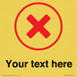 IV7131: Custom plain background, red cross in a circle sign