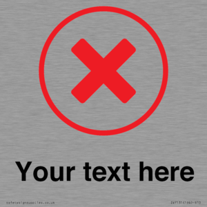IV7131: Custom plain background, red cross in a circle sign