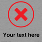 IV7131: Custom plain background, red cross in a circle sign