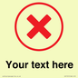 IV7131: Custom plain background, red cross in a circle sign