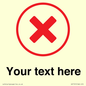 IV7131: Custom plain background, red cross in a circle sign