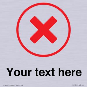 IV7131: Custom plain background, red cross in a circle sign