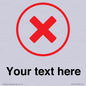 IV7131: Custom plain background, red cross in a circle sign