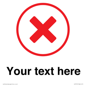 IV7131: Custom plain background, red cross in a circle sign