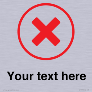 IV7131: Custom plain background, red cross in a circle sign