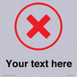 IV7131: Custom plain background, red cross in a circle sign