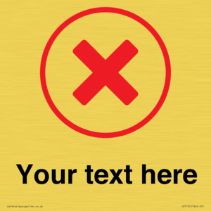 IV7131: Custom plain background, red cross in a circle sign