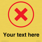 IV7131: Custom plain background, red cross in a circle sign