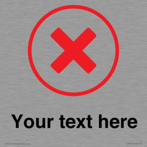 IV7131: Custom plain background, red cross in a circle sign