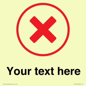 IV7131: Custom plain background, red cross in a circle sign