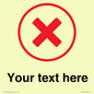 IV7131: Custom plain background, red cross in a circle sign