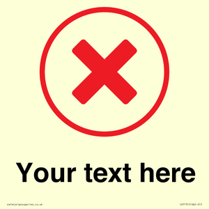 IV7131: Custom plain background, red cross in a circle sign