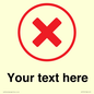 IV7131: Custom plain background, red cross in a circle sign