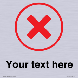 IV7131: Custom plain background, red cross in a circle sign