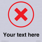 IV7131: Custom plain background, red cross in a circle sign
