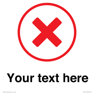 IV7131: Custom plain background, red cross in a circle sign