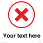 IV7131: Custom plain background, red cross in a circle sign