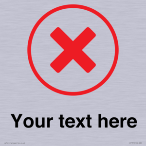 IV7131: Custom plain background, red cross in a circle sign