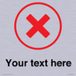IV7131: Custom plain background, red cross in a circle sign