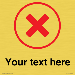 IV7131: Custom plain background, red cross in a circle sign