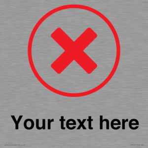 IV7131: Custom plain background, red cross in a circle sign