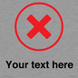 IV7131: Custom plain background, red cross in a circle sign