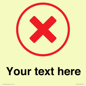 IV7131: Custom plain background, red cross in a circle sign