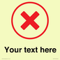 IV7131: Custom plain background, red cross in a circle sign