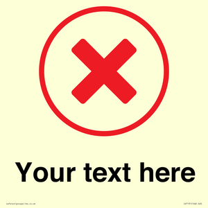 IV7131: Custom plain background, red cross in a circle sign